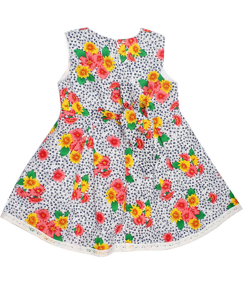 Babeezworld 100% Cotton A-line For Girls ( Pack of 1 , Multi ) view 2