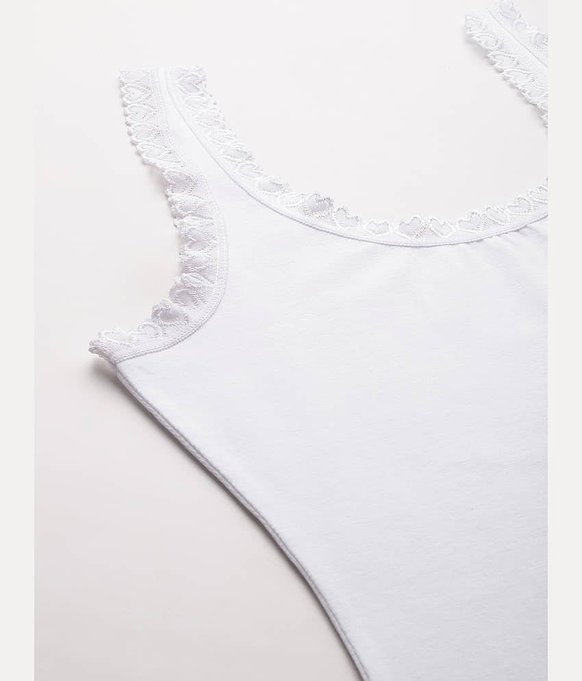 Leading Lady Pack of 2 Camisole/ Tank Top Cotton Blended Camisoles ( Black ) view 2