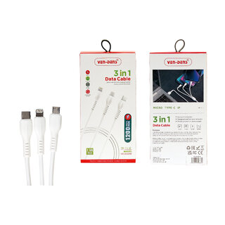 3-in-1 USB Data Cable (VD-DCD08)
