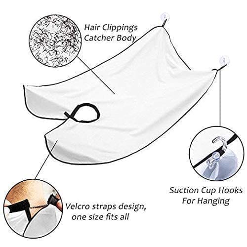 Shaving Beard Bib Grooming Apron With 2 Suction Cups Beard Apron Hair view 2