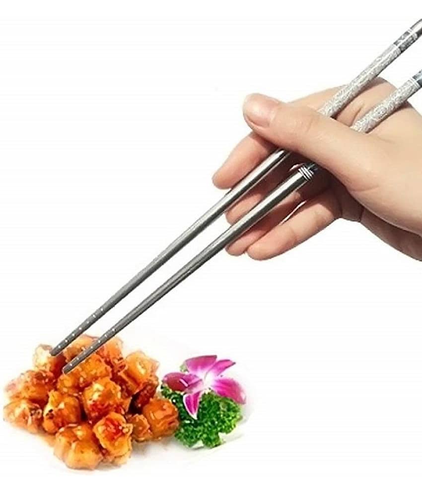 GKBOSS - Aluminium Disposable Chop Sticks ( Pack of 10 ) view 2