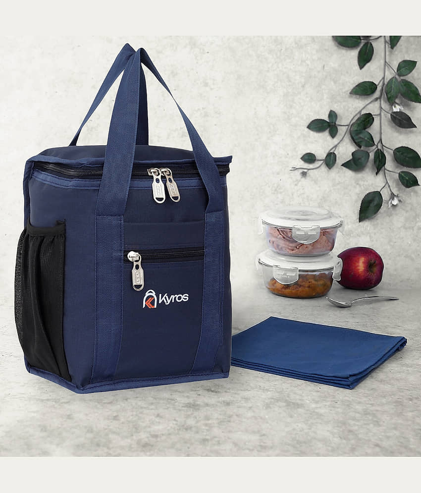 Kyros Blue Polyester Lunch Bag Pack of 1 view 2