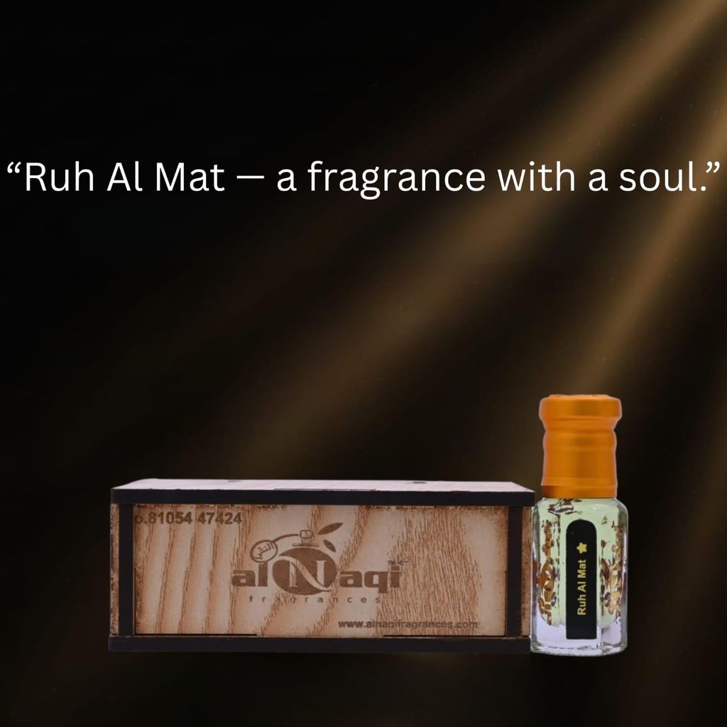 alnaqi fragrances Ruh Al Mat Attar| Perfume Oil Unisex | Alcohol-Free Arabian Attar Roll-On | Long-Lasting Concentrated Perfume Oil with Earthy Musk, Woody & Amber Notes view 2