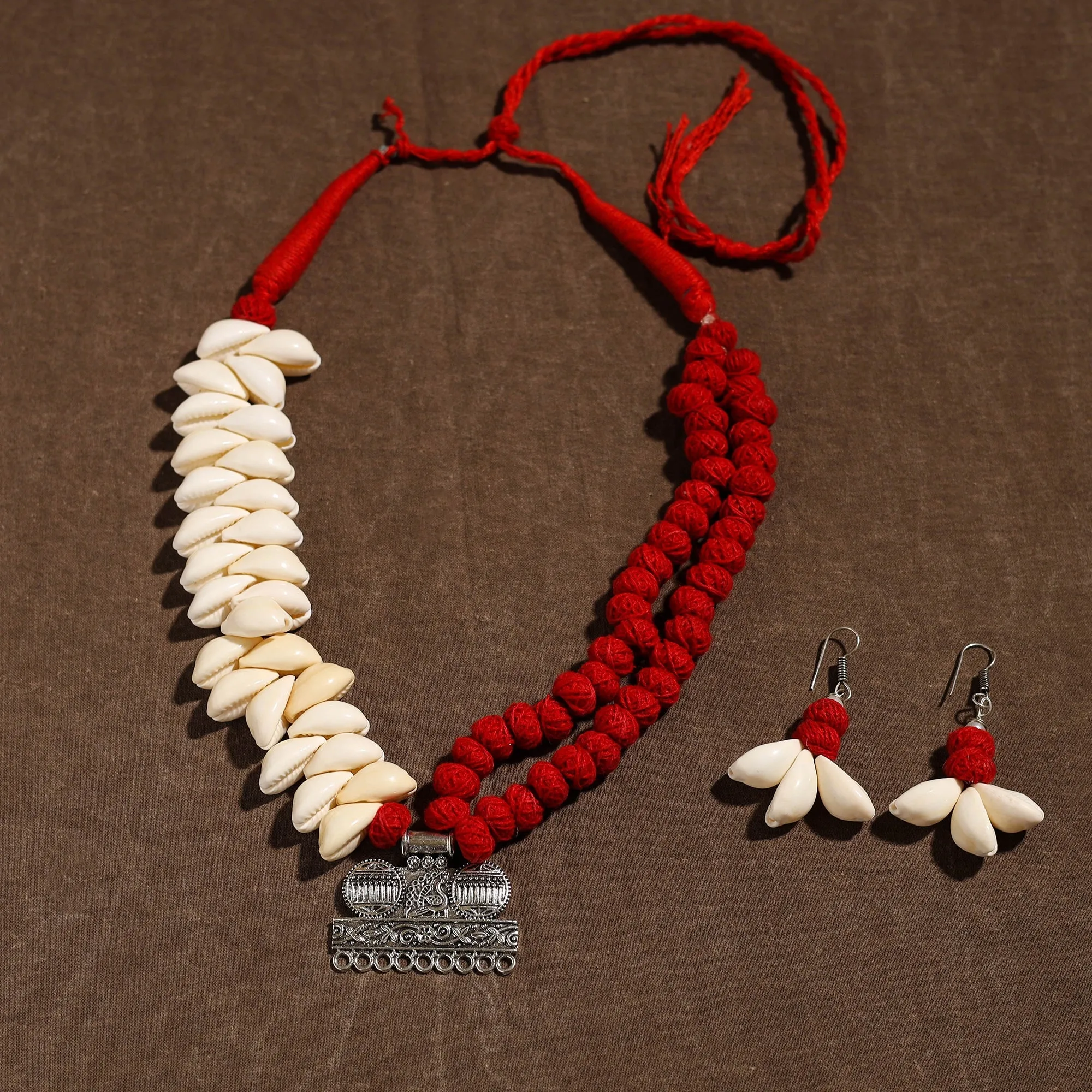 Multicolor - Handmade German Silver Shell Necklace Set 12 view 2