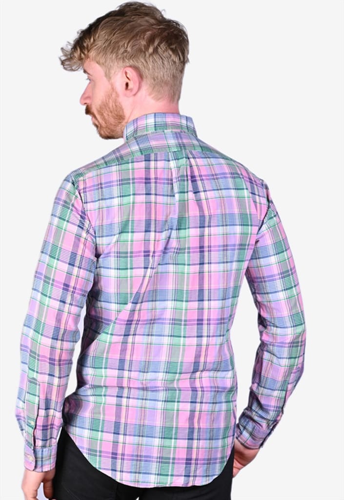 Men's Checked Slim Fit Cotton Casual Shirt view 2