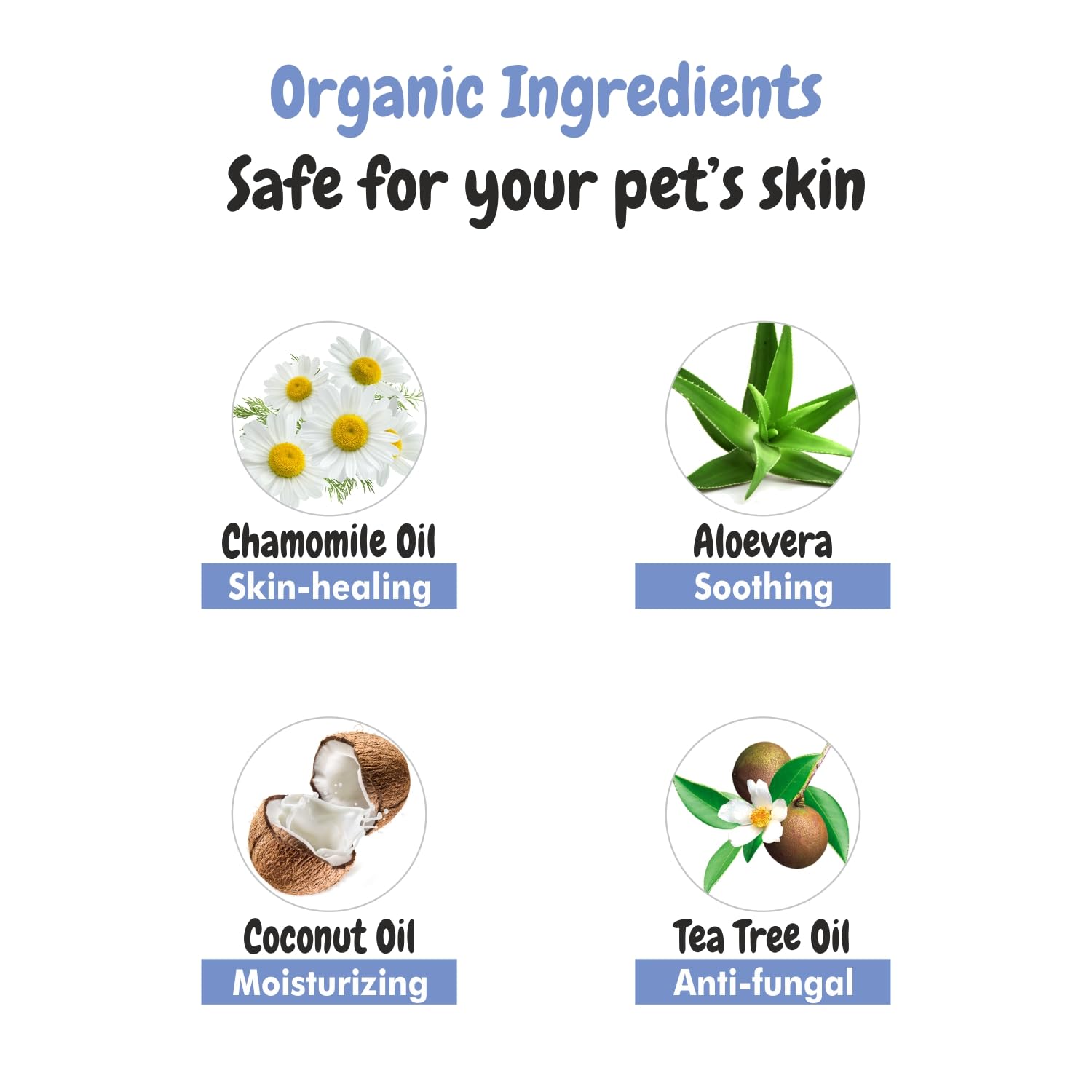 Bscly Total Care Dog Shampoo - Ticks & Fleas Prevention - Enriched with Chamomile, Aloe and Coconut Oil - Moisturizes & Heals Skin - Suitable for Pomeranians to Golden Retrievers, 1000 ml view 2