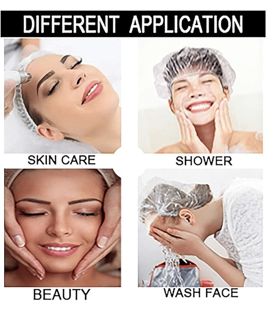 ZEPZY 10 Shower Cap Waterproof Shower Caps Pack of 10 view 2