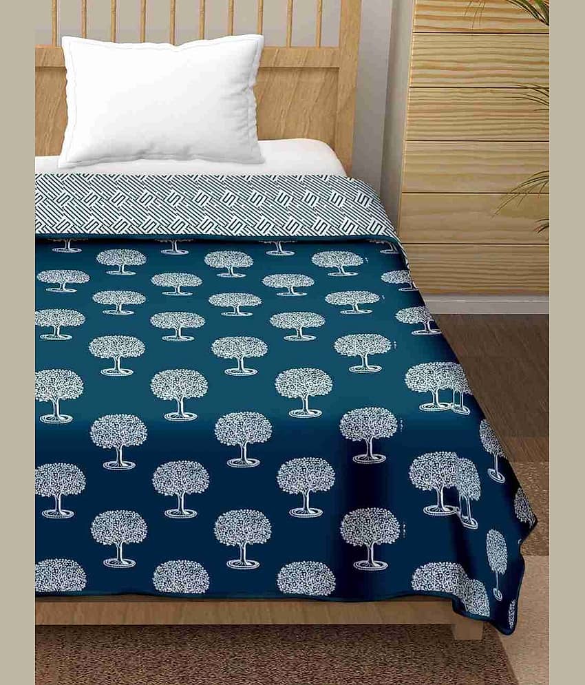 Jinaya's Cotton Printed Single Bed Dohar - Blue ( ) view 2