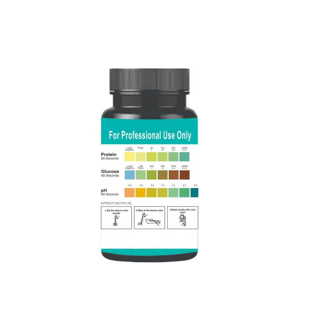 Wellness 3 Parameter Urine Test Strips for Glucose, Protein & pH Monitoring | 100 Urinalysis Strips for Kidney, Diabetes & Daily Health Screening view 2