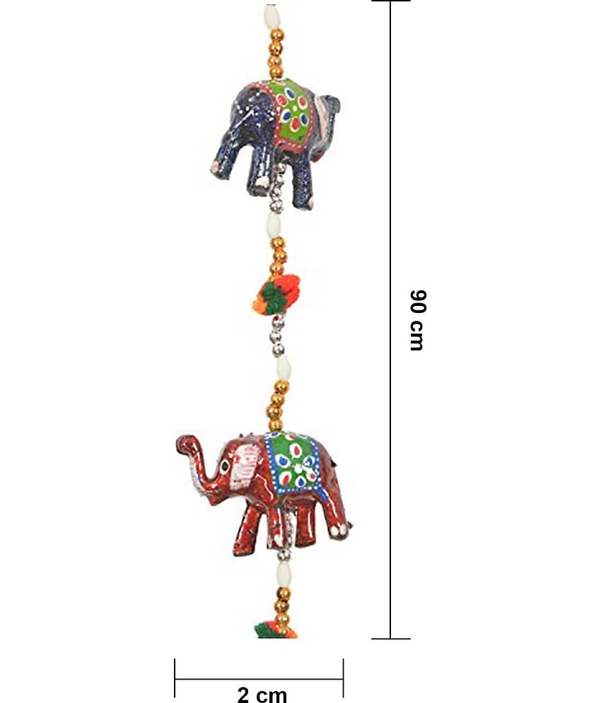 Handicraft Rajasthani Elephant Wall / Door Hanging Toran , Decorative Showpiece - 90 cm view 2