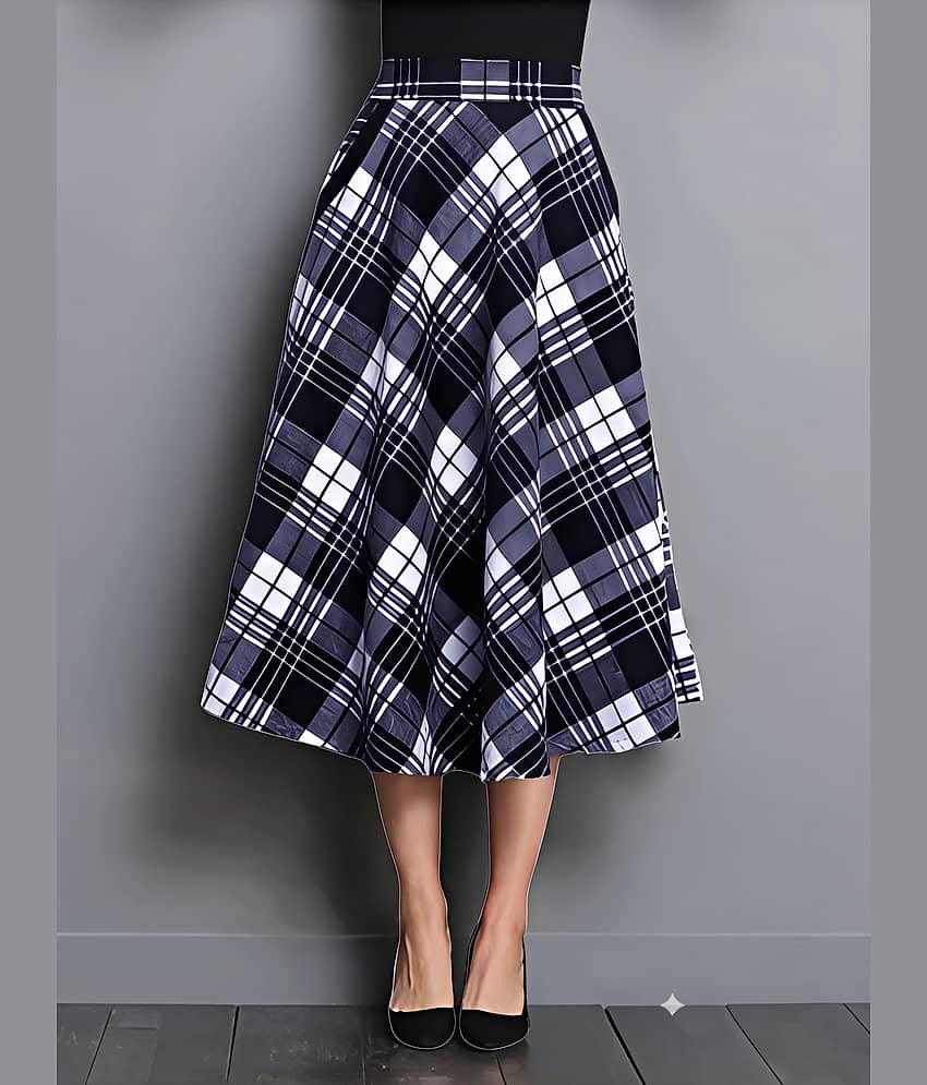 ZELZIS Maroon Cotton Women's Flared Skirt ( Pack of 1 ) view 2