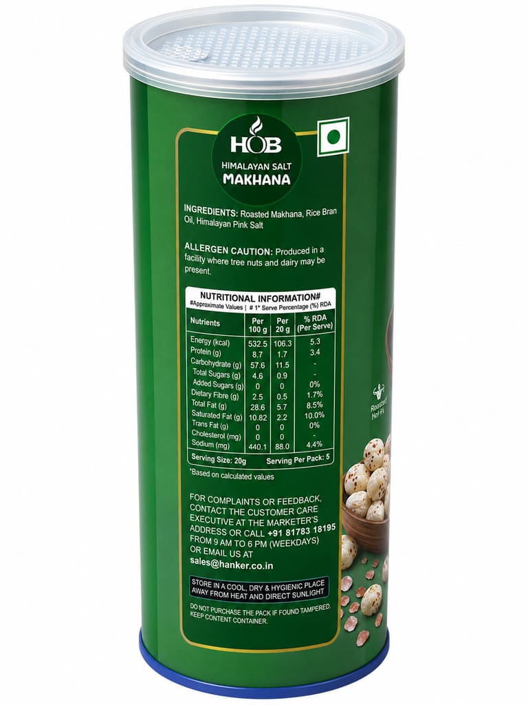 HOB Himalyan Salt Makhana 60G view 2