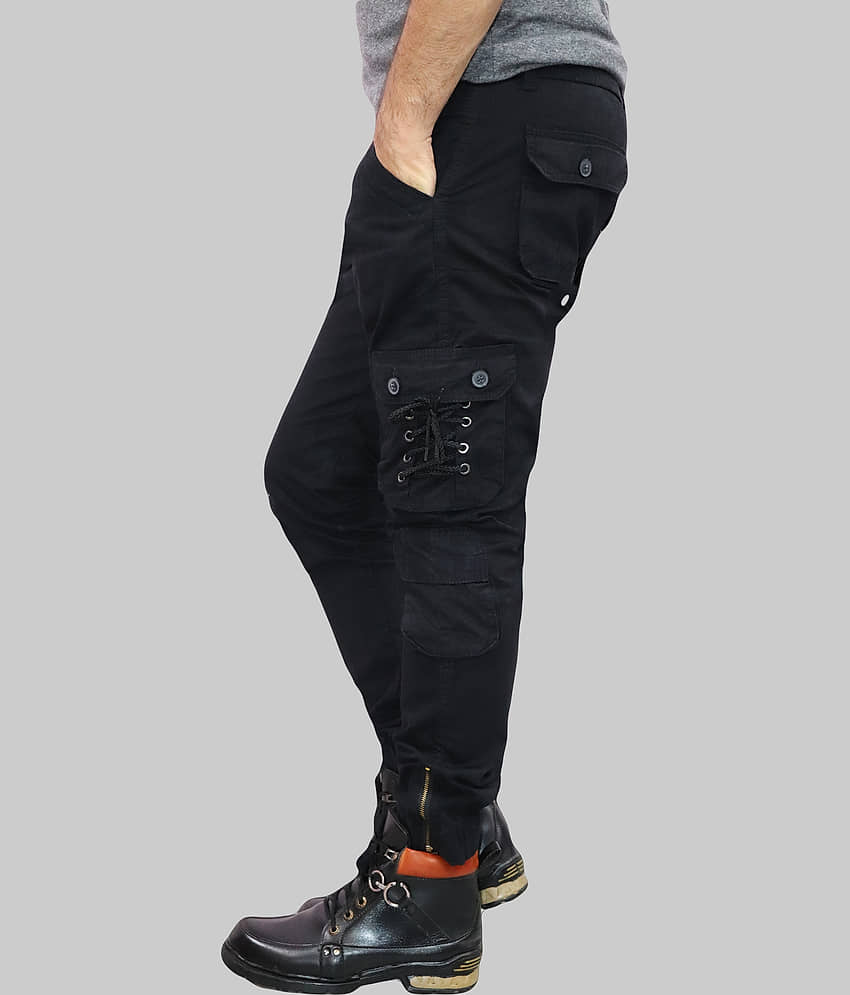 HYMEN LEGIONS Regular Flat Men's Cargos - Black ( Pack of 1 ) view 2