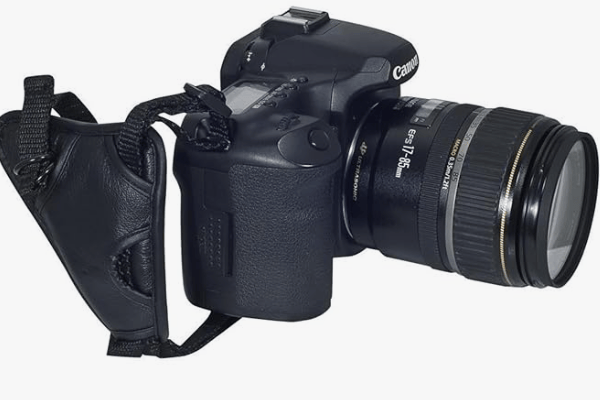 HANUMEX Triangular Wrist Grip Strap, Secure, Stylish Camera Support in Elegant Black view 2