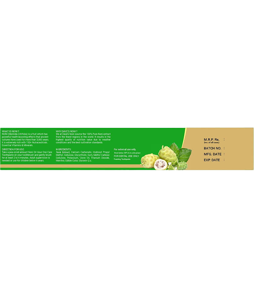 The Dave's Noni (DNWP) - Cavity Protection Toothpaste view 2