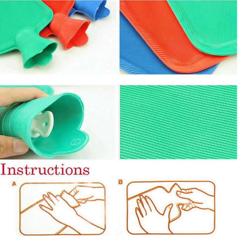 DESCO Hot Rubber Water Bag, Heating Pad Hot Water Bottle & Rubber Bottle For Hot Water Bag For Pain Relief – 2 Litre (Multicolor) Pack of 1 view 2