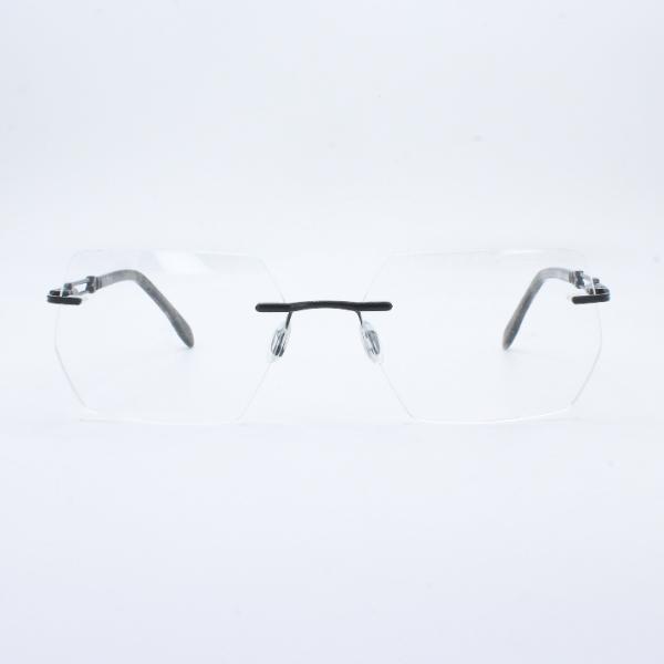 Lensoz Elite X Luxe Rimless Geometric 4 - Black - Medium view 2