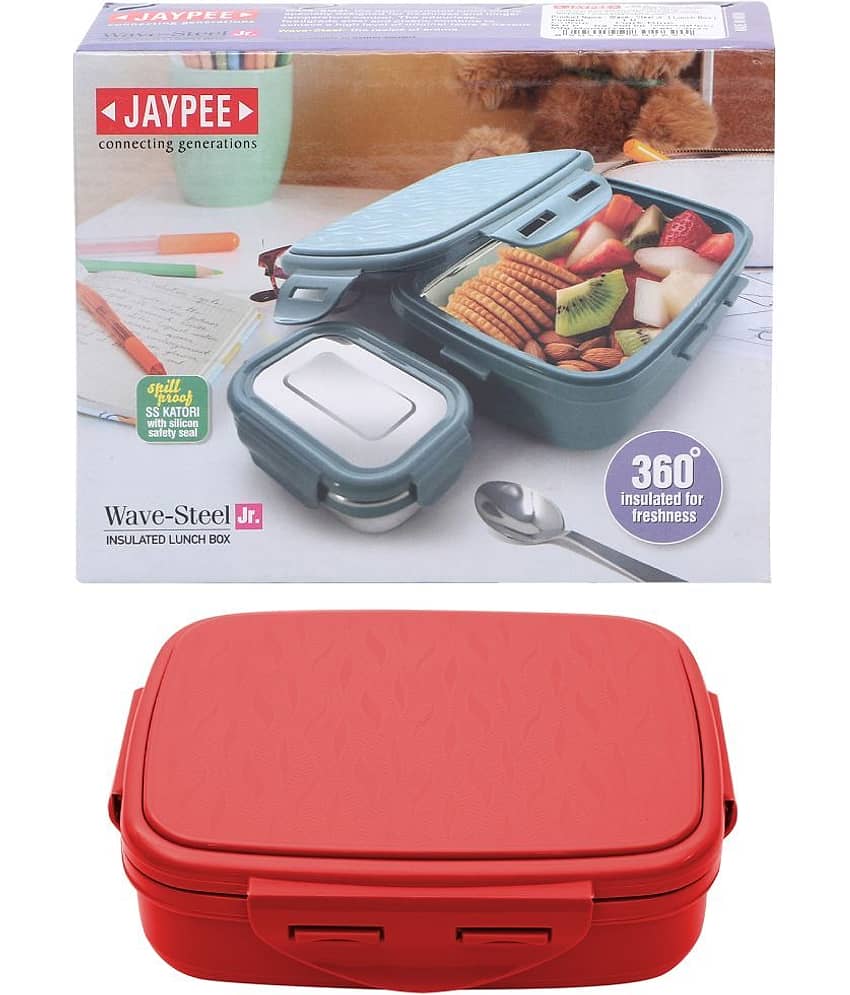 Jaypee - Red Stainless Steel Insulated Lunch Box ( Pack of 1 ) view 2
