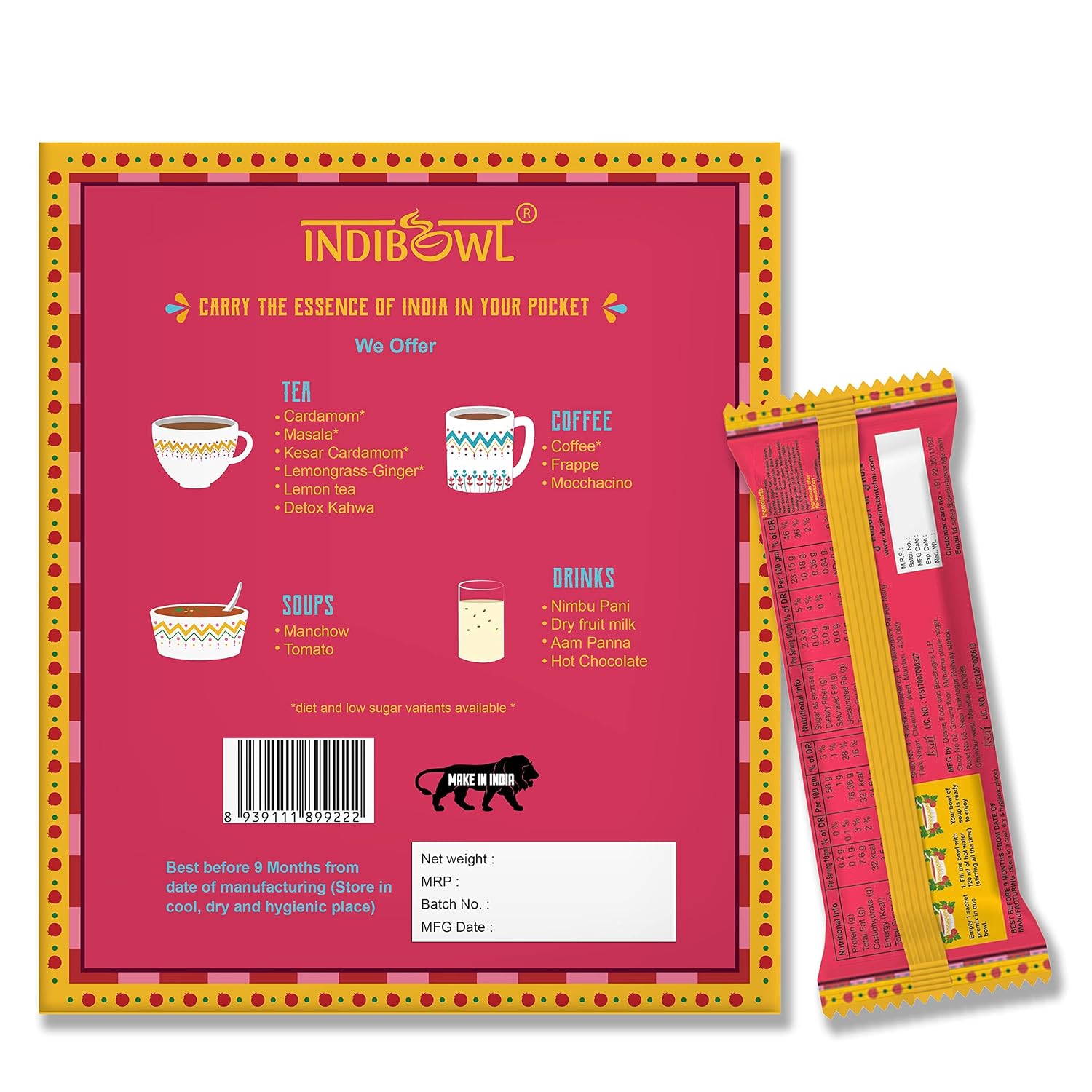 INDICUP Tomato Soup Instant Premix, Pack of 1 - 10 Sachets view 2
