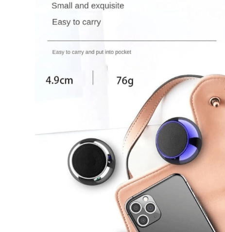 Mini Wireless Bluetooth Speaker with Heavy Metal Electroplating Round Speaker 10 W Bluetooth Laptop/Desktop Speaker (Multicolor, 2.0 Channel) view 2