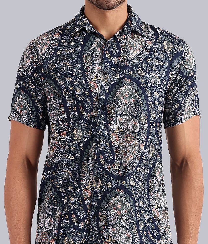 TrendiVastra - Blue Viscose Regular Fit Men's Casual Shirt ( Pack of 1 ) view 2