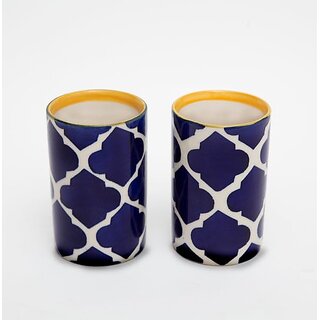 Ceramic Glass Pack of 2 Mughal Design view 2