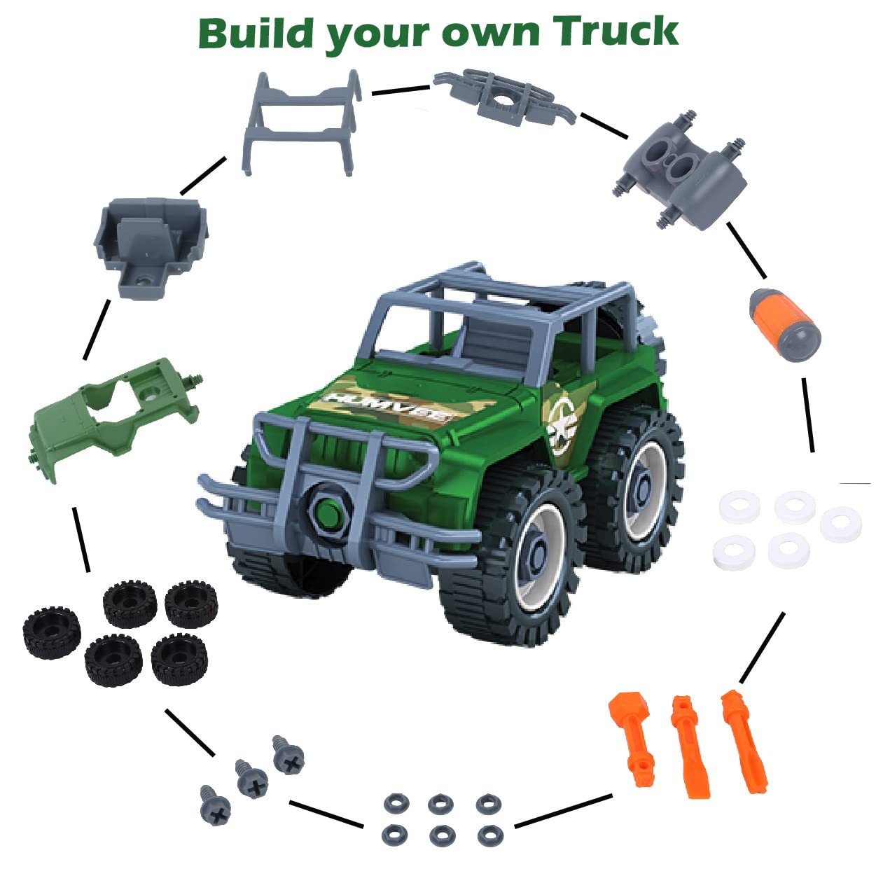 Mighty Machines Buildables - Tactical MPV Build, Combine Vehicle For Kids 3 Years and Above view 2