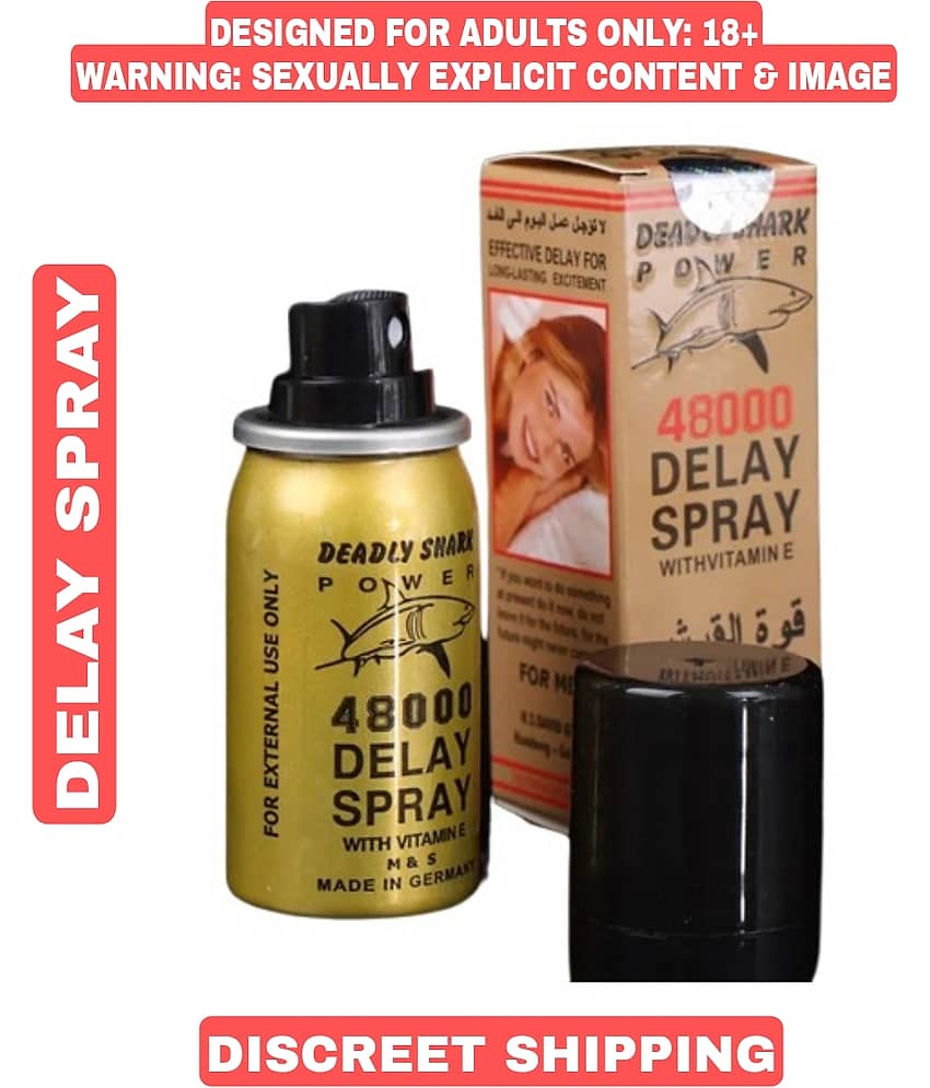KAMAHOUSE DEADLY SH@RK POWER 48000 DELAY WITH VITAMIN-E SPRAY FOR MEN