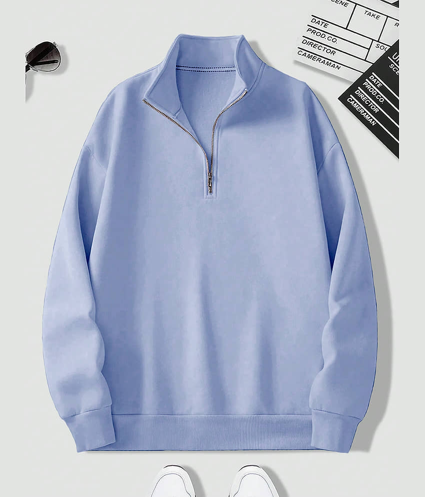 fashion and youth Fleece High Neck Men's Sweatshirt - Cream ( Pack of 1 )