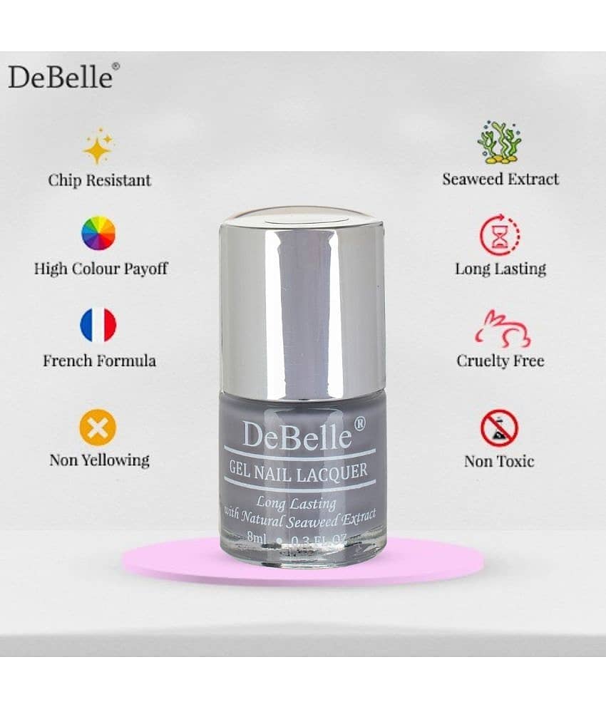 DeBelle Sombre Grey Glossy Nail Polish 8 ( Pack of 1 ) view 2