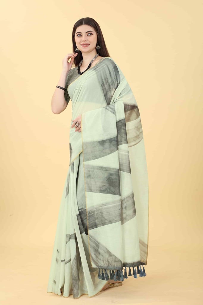 Women's Chanderi Digital Print Saree view 2