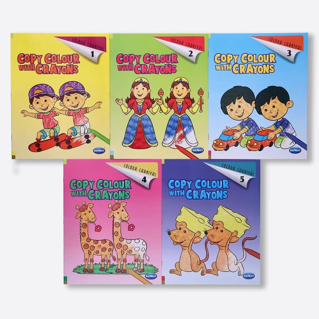 Navneet Colour Carnival: Copy Colour Book Pack- 34 books - Children's Painting and colouring books - Bulk Assorted book pack for toddlers - Multiple themes - for Parties & hobby [Paperback] Naneet Education view 2