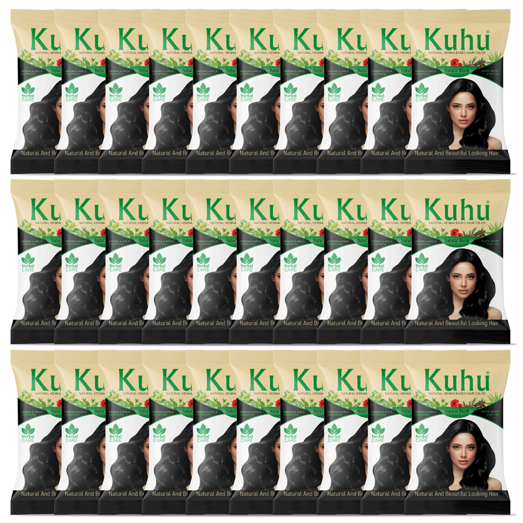 KUHU Herbal No Ammonia Hair Color Natural Black