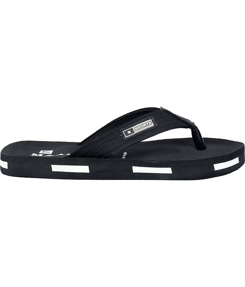 MAAN Black Men's Massage Flip Flop view 2