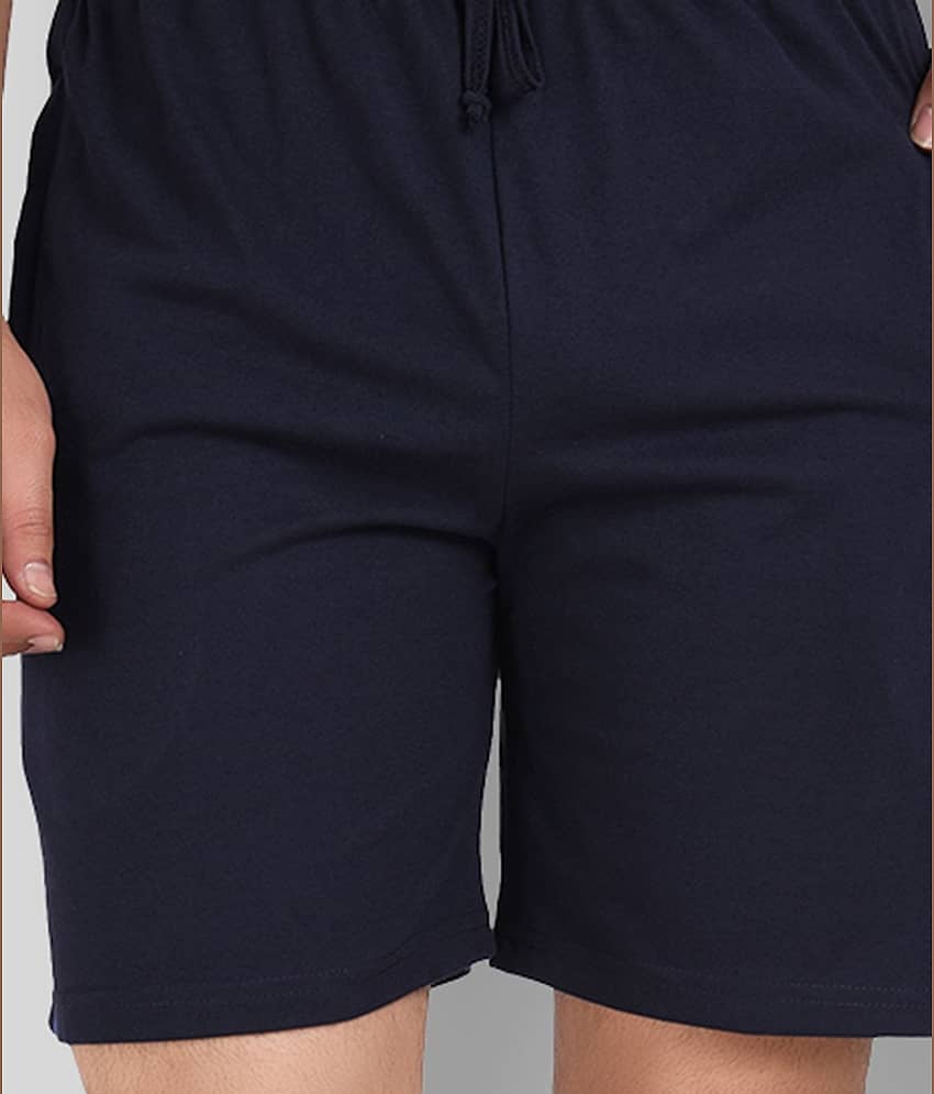 Neo Garments - Navy Cotton Men's Shorts ( Pack of 1 ) view 2