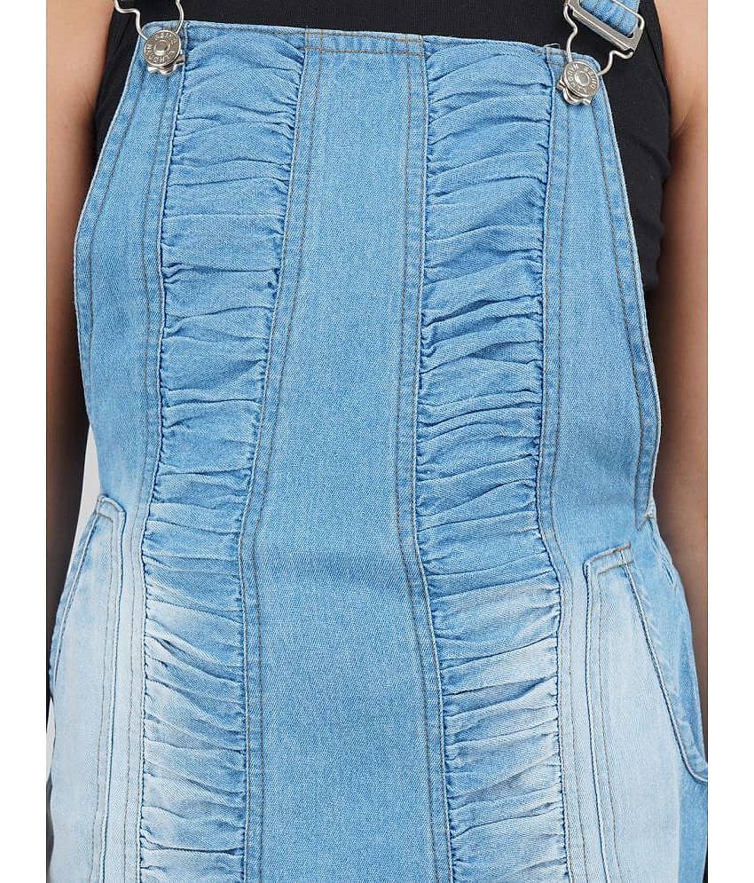 Being Naughty Girls Denim Dungarees ( Pack of 1 , Blue ) view 2