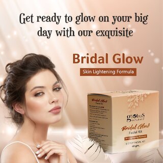 Globus Naturals Illuminating Bridal Glow 6 Step Facial Kit For Radiant Glowing Skin Enriched with Saffron Liquorice Suitable For All Skin Types 40gm Set of 2 view 2