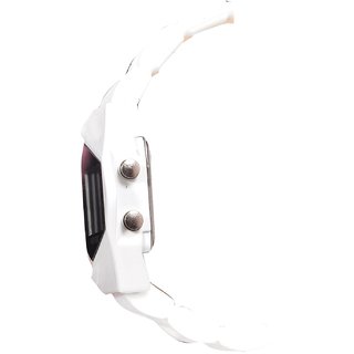 Unisex Black Dial White Belt Digital Designer dial Women And Men Watches view 2