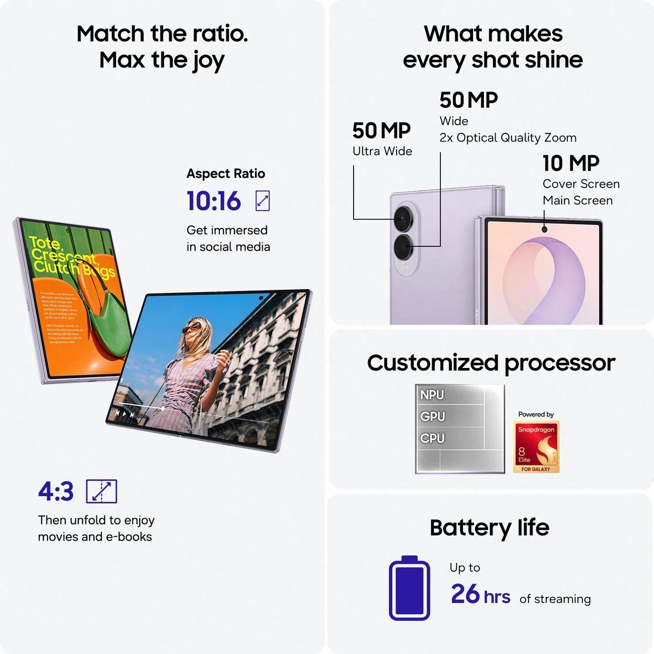 Samsung Galaxy Z Fold8 5G (Cream, 12GB RAM, 512GB Storage) view 2