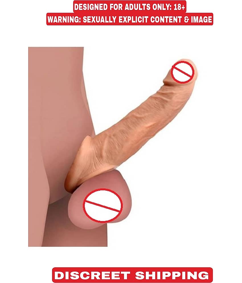 KAMAHOUSE 8.75 INCH 2 HOLE JUMBO EXTEDER CONDOOM PENIS SLEEVE FOR MEN