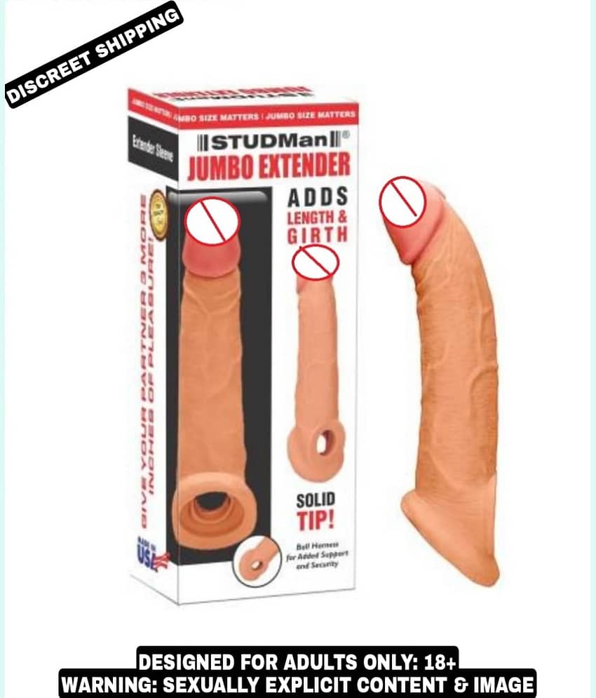 KAMAHOUSE 8.75 INCH 2 HOLE JUMBO EXTEDER CONDOOM PENIS SLEEVE FOR MEN view 2