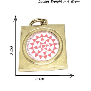 Ashtadhatu Maa Baglamukhi Yantra Locket In Square Gold Plated To Protect You From Your Enemies view 2