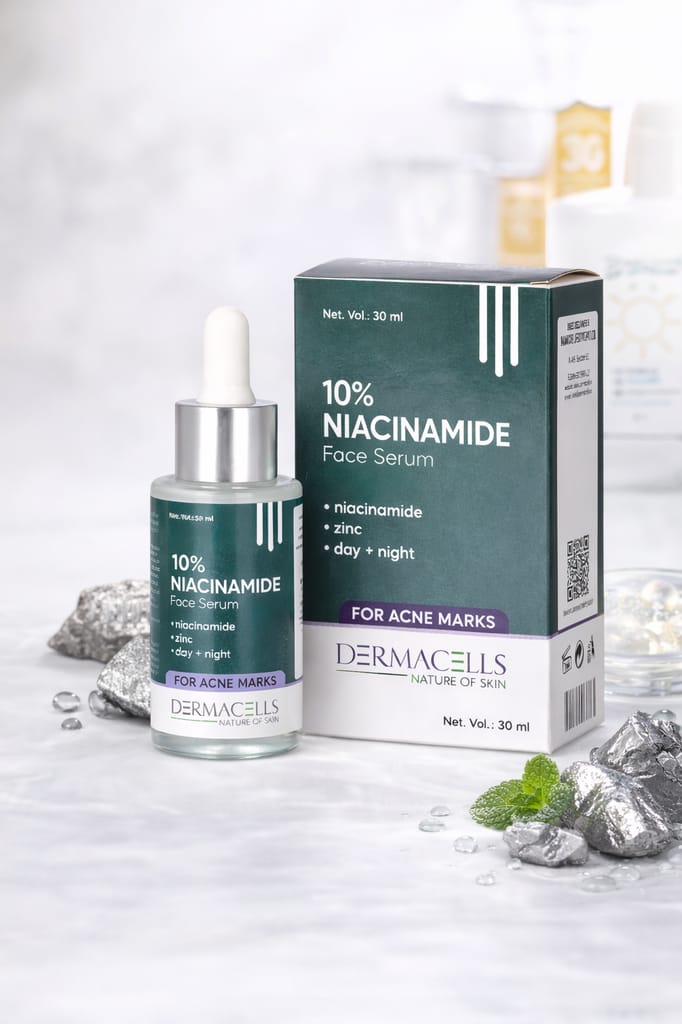 Dermacells 10% Niacinamide Face Serum with Zinc for Acne Marks, Oil Control & Pore Minimizing – 30 ml view 2