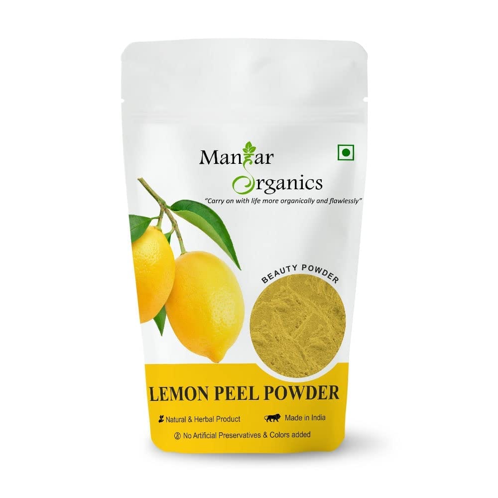 ManHar Organics Lemon Peel Powder 500gm | Pure & Natural | Skin Brightening, Oil Control & Tan Removal | Herbal Face & Hair Care