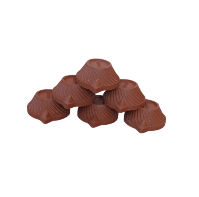 Handmade Clay Diya Oil Lamps for Diwali Decoration - pack of 12 view 2