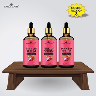 PARK DANIEL Premium Pink Lip Serum - For Shiny, Glossy & Soft Lips with Moisturizing & Nourishing Effect- Men & Women Combo pack of 3 bottles of 30 ml(90 ml) Fruity (Pack of: 3, 90 g) view 2