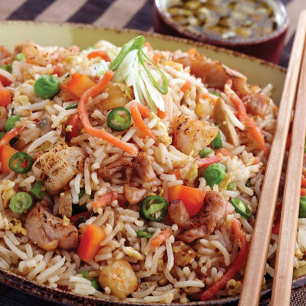 Mixed fried rice (egg, shrimp and crunchy fish fry)