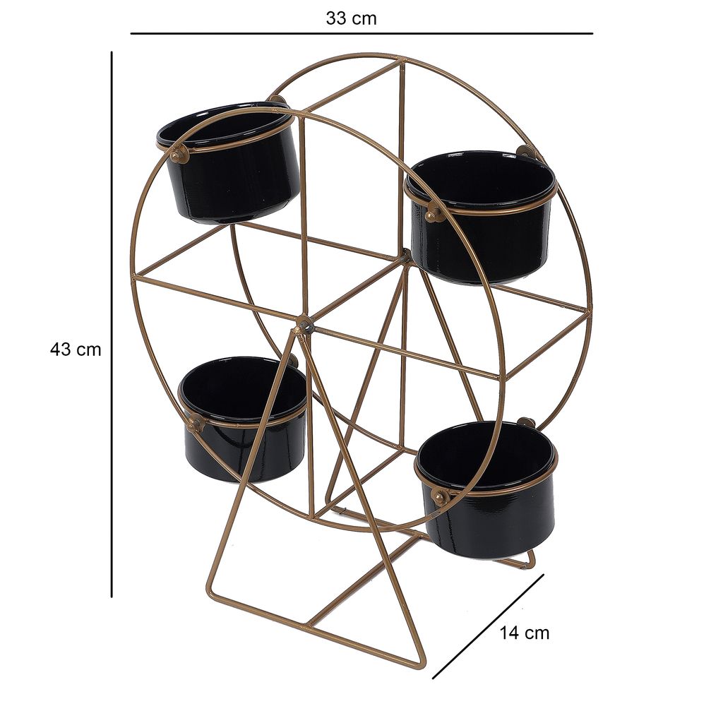 Diamond Metal Planter Set of 3 view 2