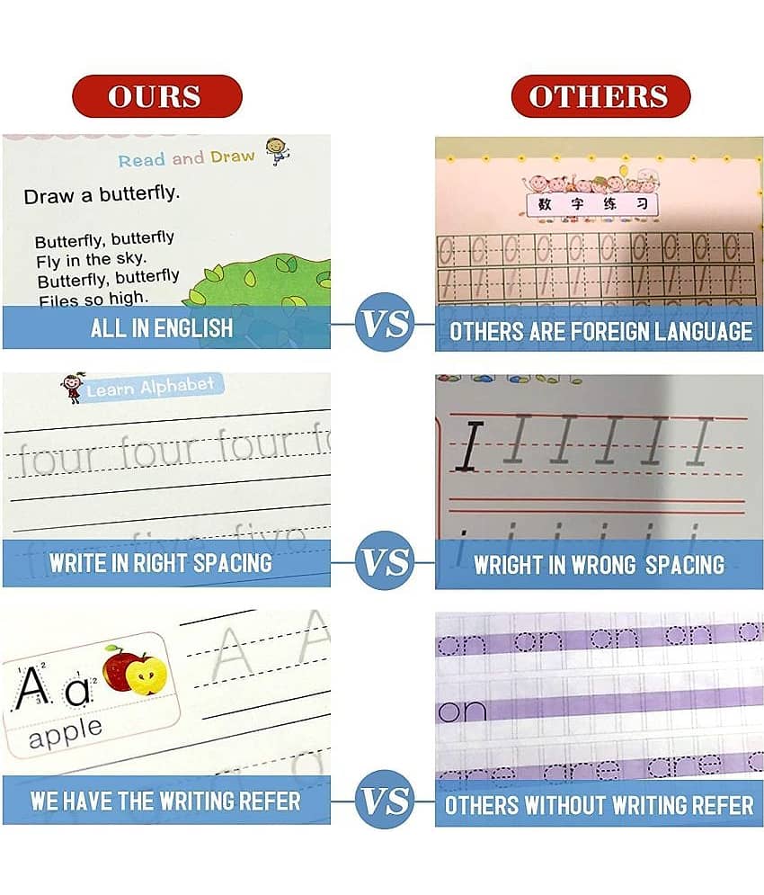 Sank Magic Practice Copybook, (4 BOOK + 10 REFILL+ 1 Pen + 1 Grip) magic book for kids - magic book, magic practice book view 2