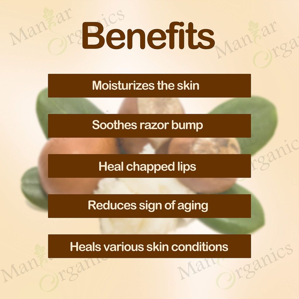ManHar Organics African Raw Shea Butter Jar 125gm Unrefined- for Stretch Marks, Face Moisturiser, Hair, Lip Balms view 2